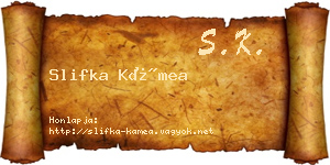 Slifka Kámea névjegykártya